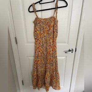 Yellow floral maxi dress